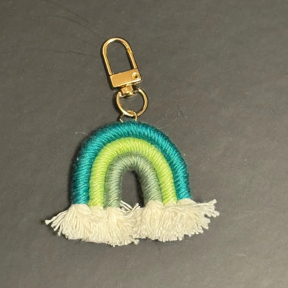 Rainbow Keychain with Tassels